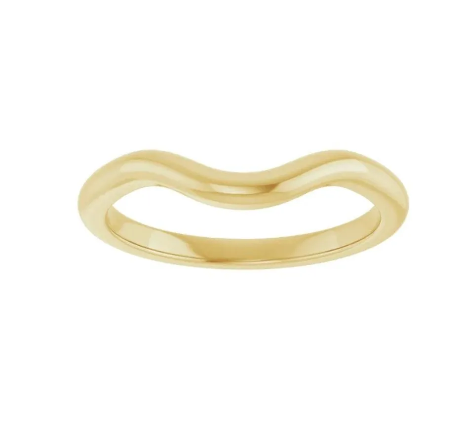 Fitted Contoured Wedding Shadow Band For Hannah Engagement Ring