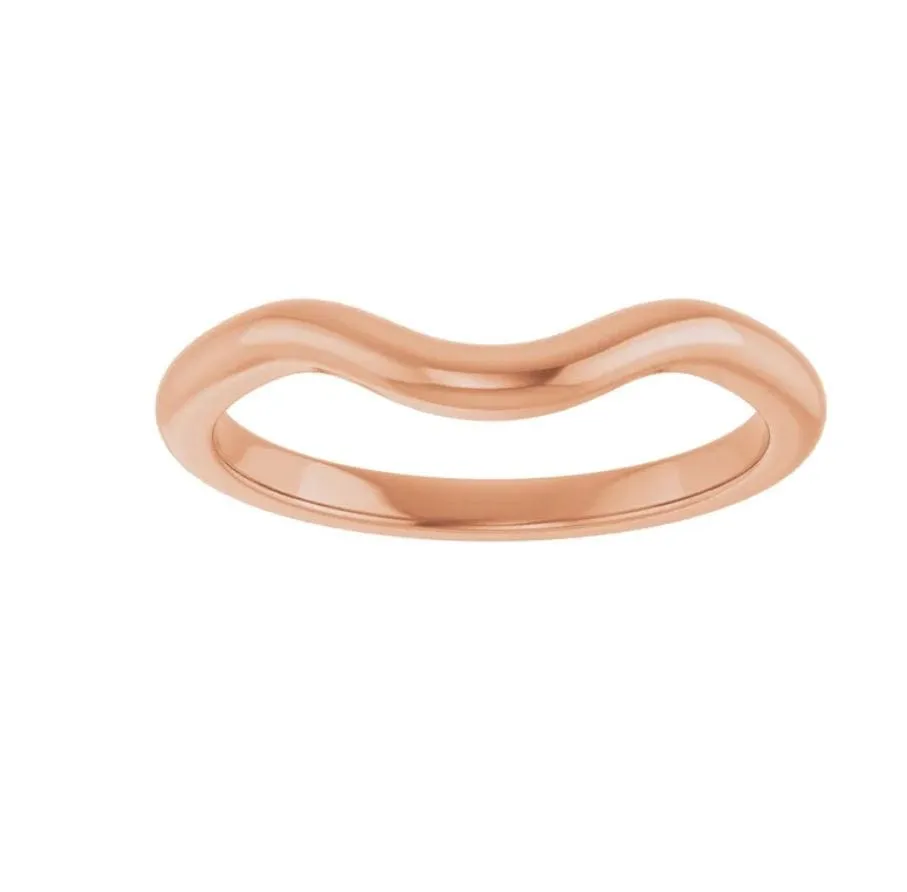 Fitted Contoured Wedding Shadow Band For Hannah Engagement Ring
