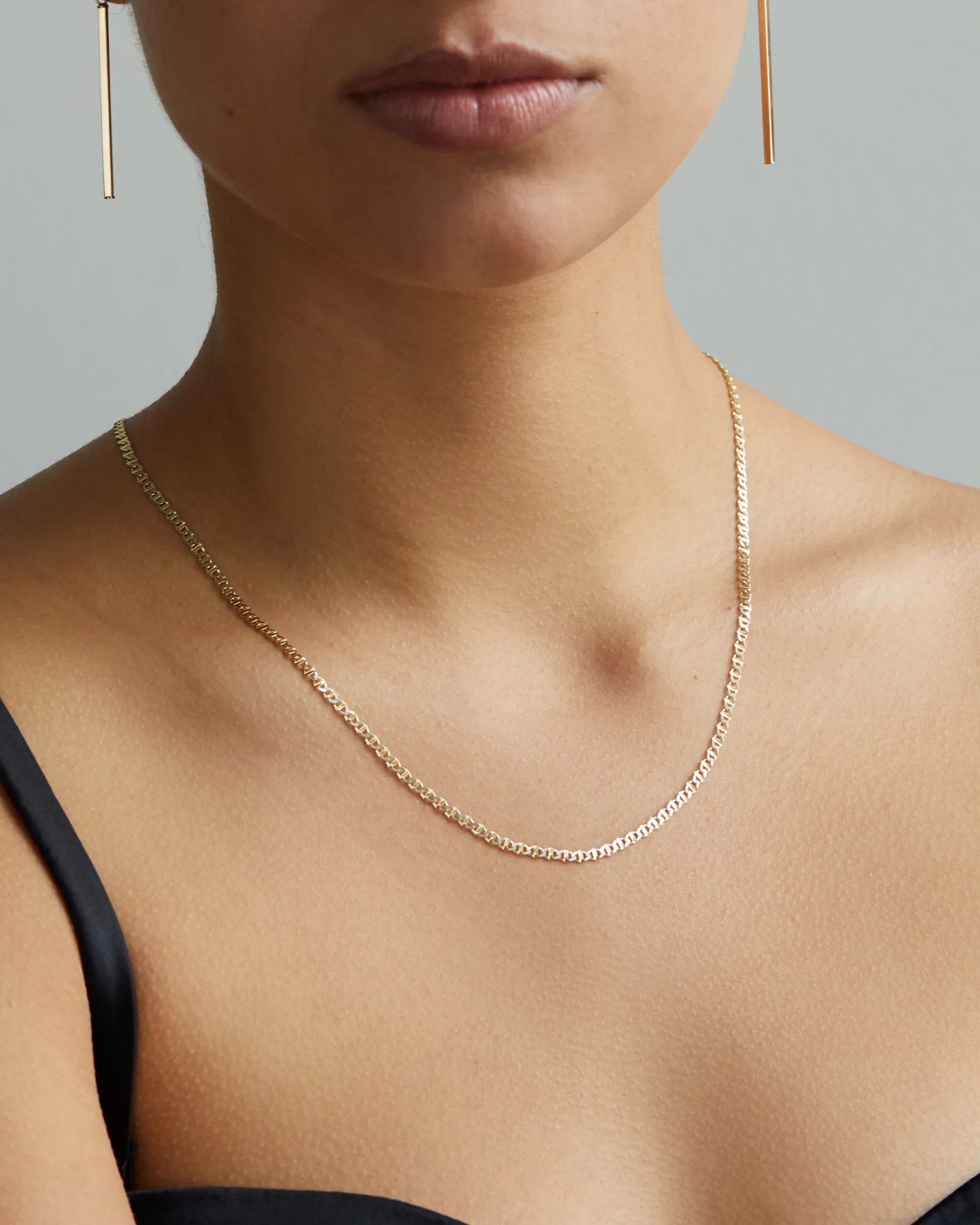 Flat Cut Mariner Chain Necklace