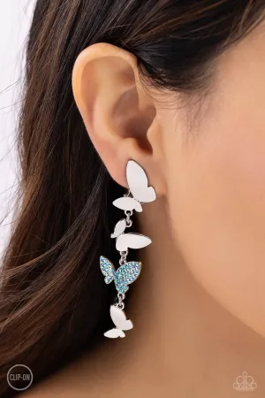Flying Flashy - Blue Paparazzi Accessories