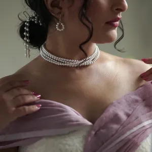 Four Layer Pearl Choker