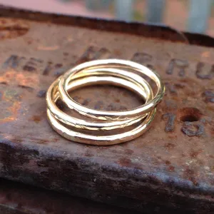 Hammered Stack Rings ~ 14kt Goldfilled