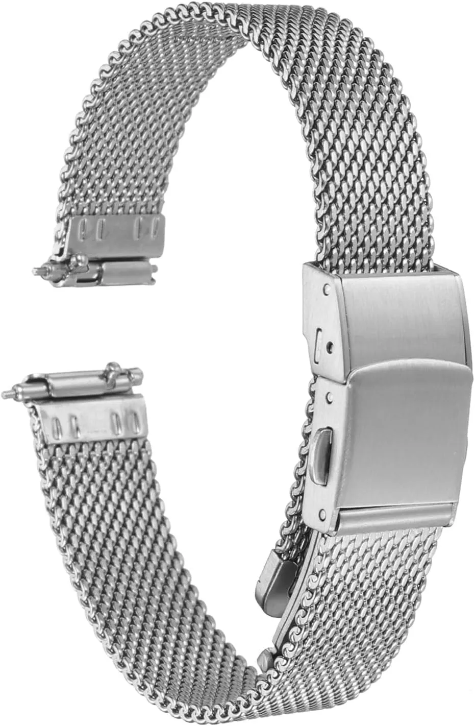 HARFINGTON Stainless Steel Mesh Watch Band Quick Release Metal Watch Strap Adjustable Fold Clasp Replacement Bands
