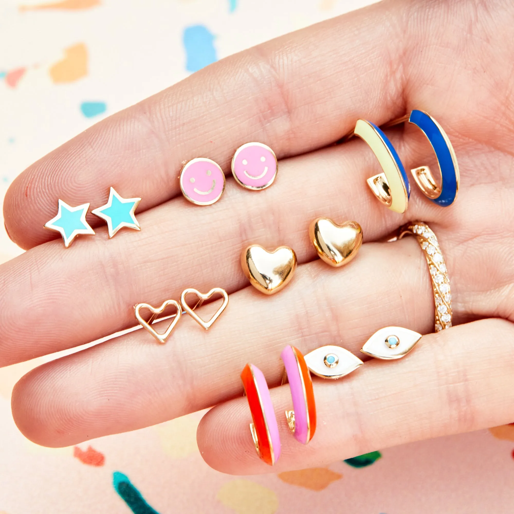 Heart Helium Studs