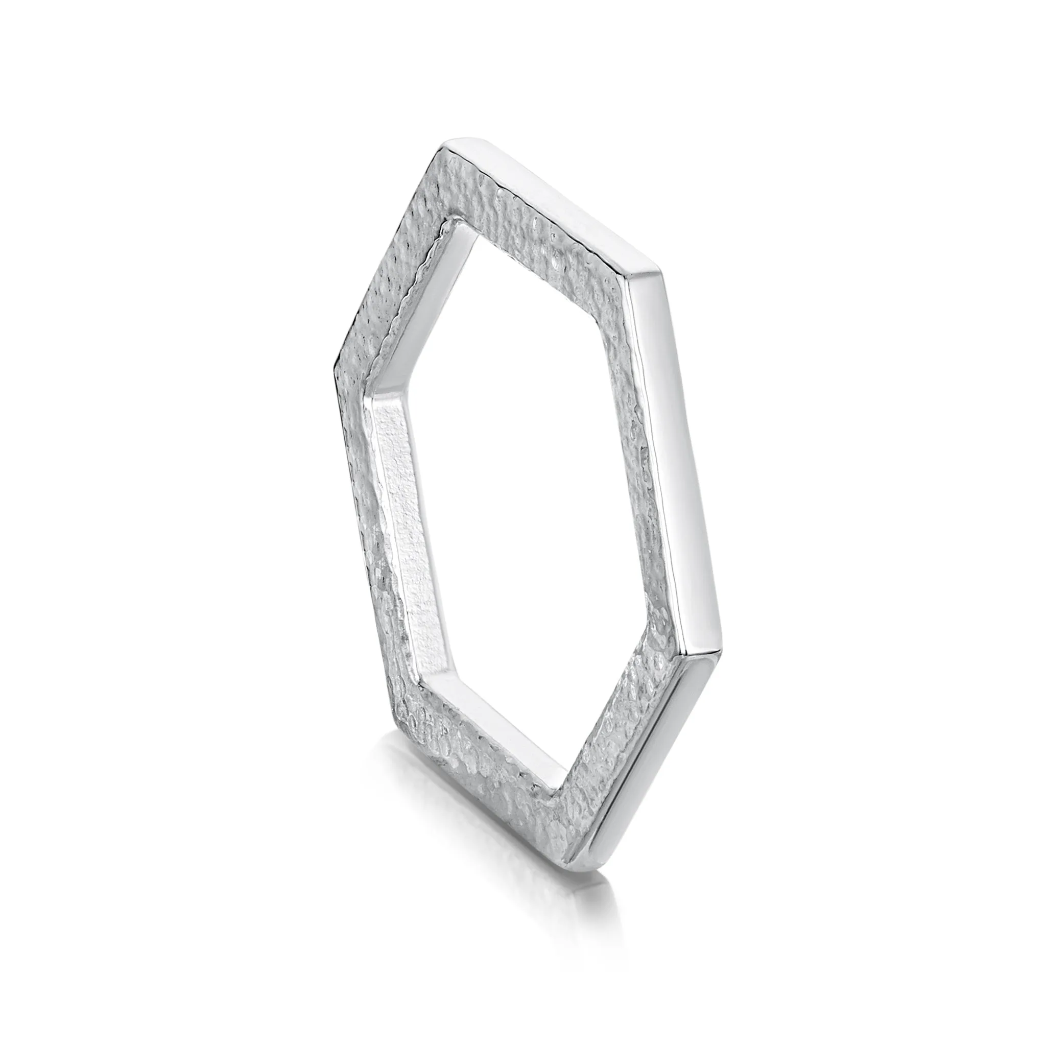Honeycomb Sterling Silver Hexagon Ring