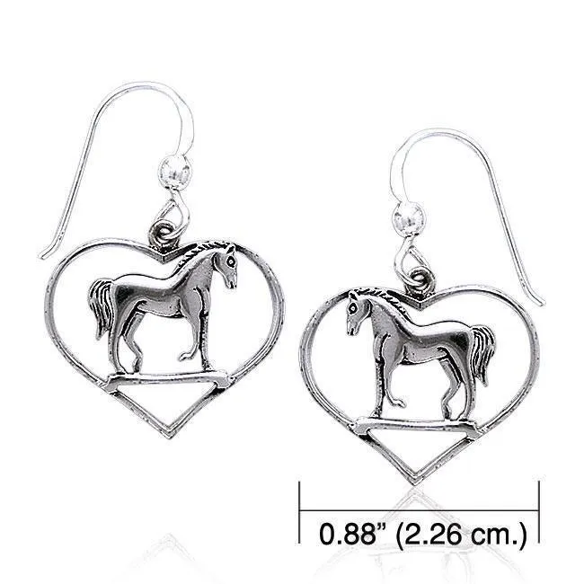 Horse Heart Sterling Silver Earrings TE021
