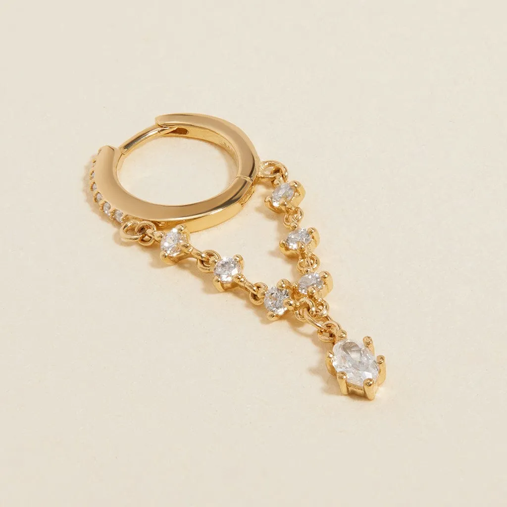 Kaynan chain hoop earring