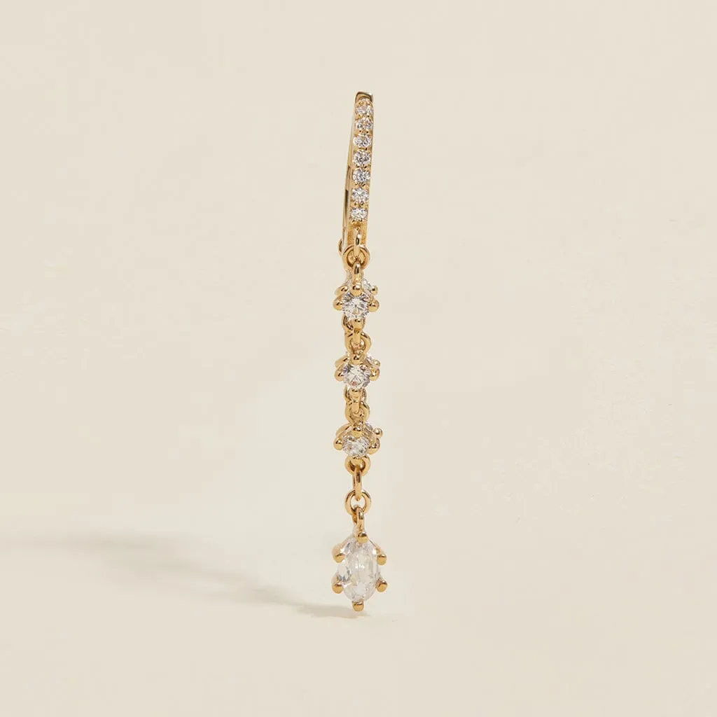 Kaynan chain hoop earring