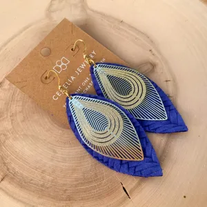 Large Feather Gold Accent- Royal