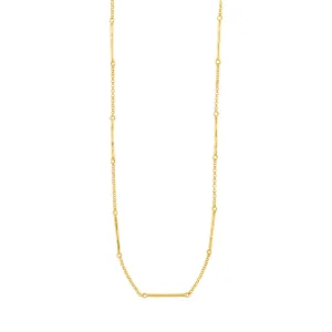 Lucky 7 Bar Necklace in Gold