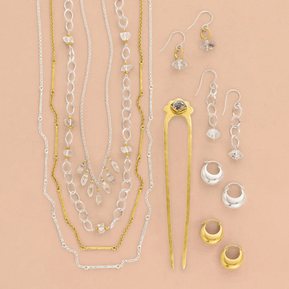 Lucky 7 Bar Necklace in Gold