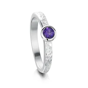 Matrix Amethyst Ring in Sterling Silver