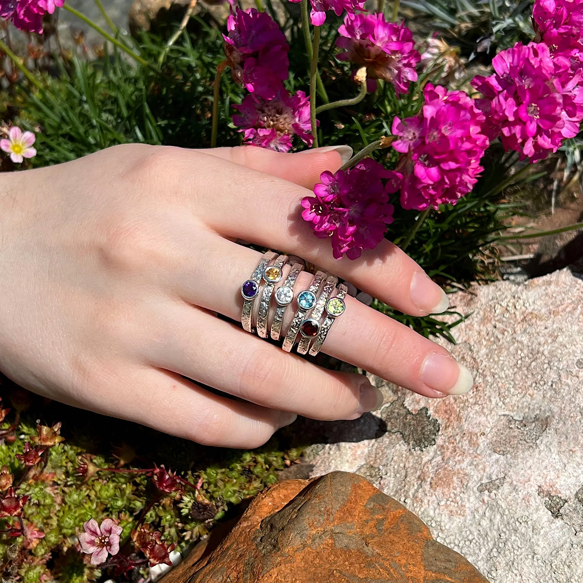 Matrix Amethyst Ring in Sterling Silver