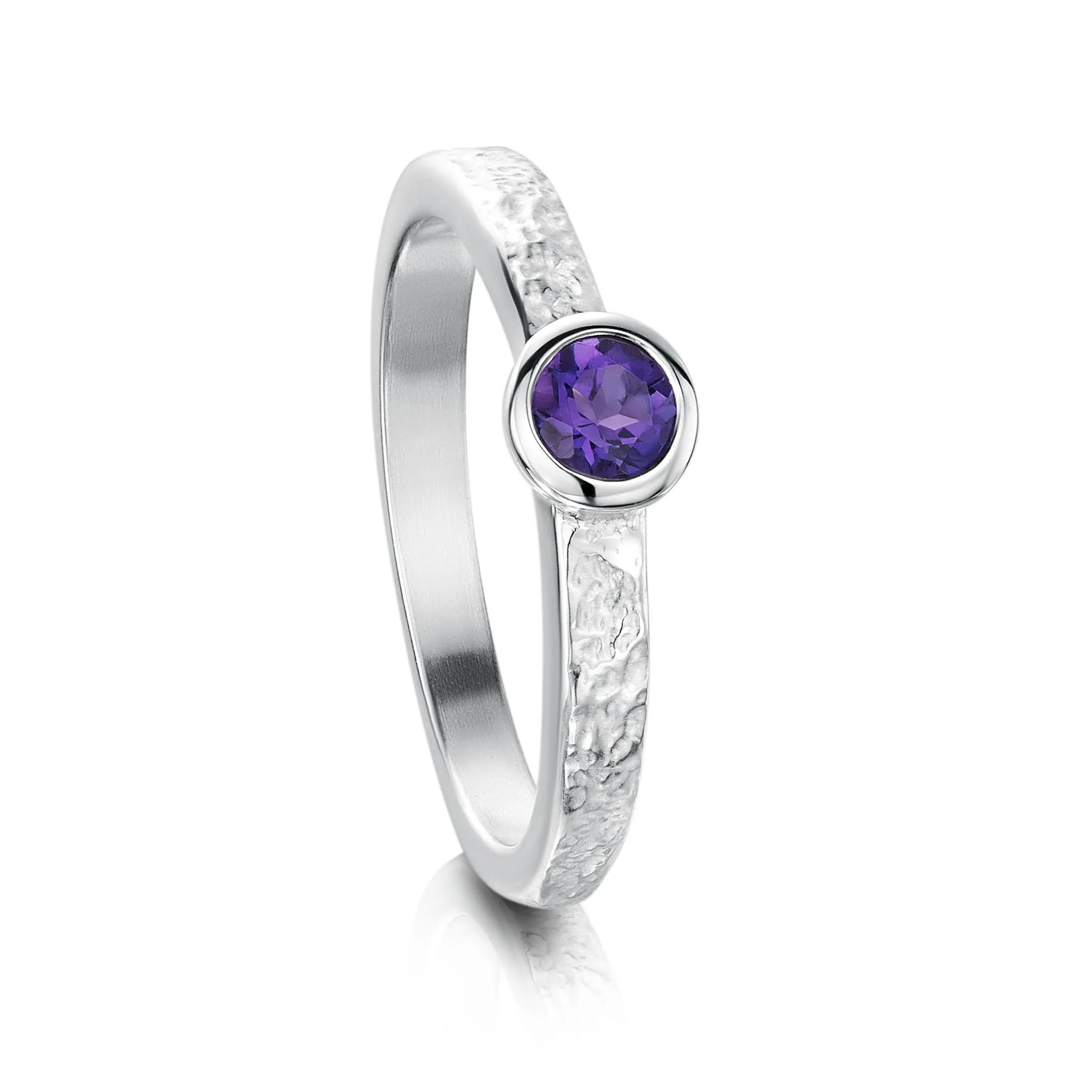 Matrix Amethyst Ring in Sterling Silver