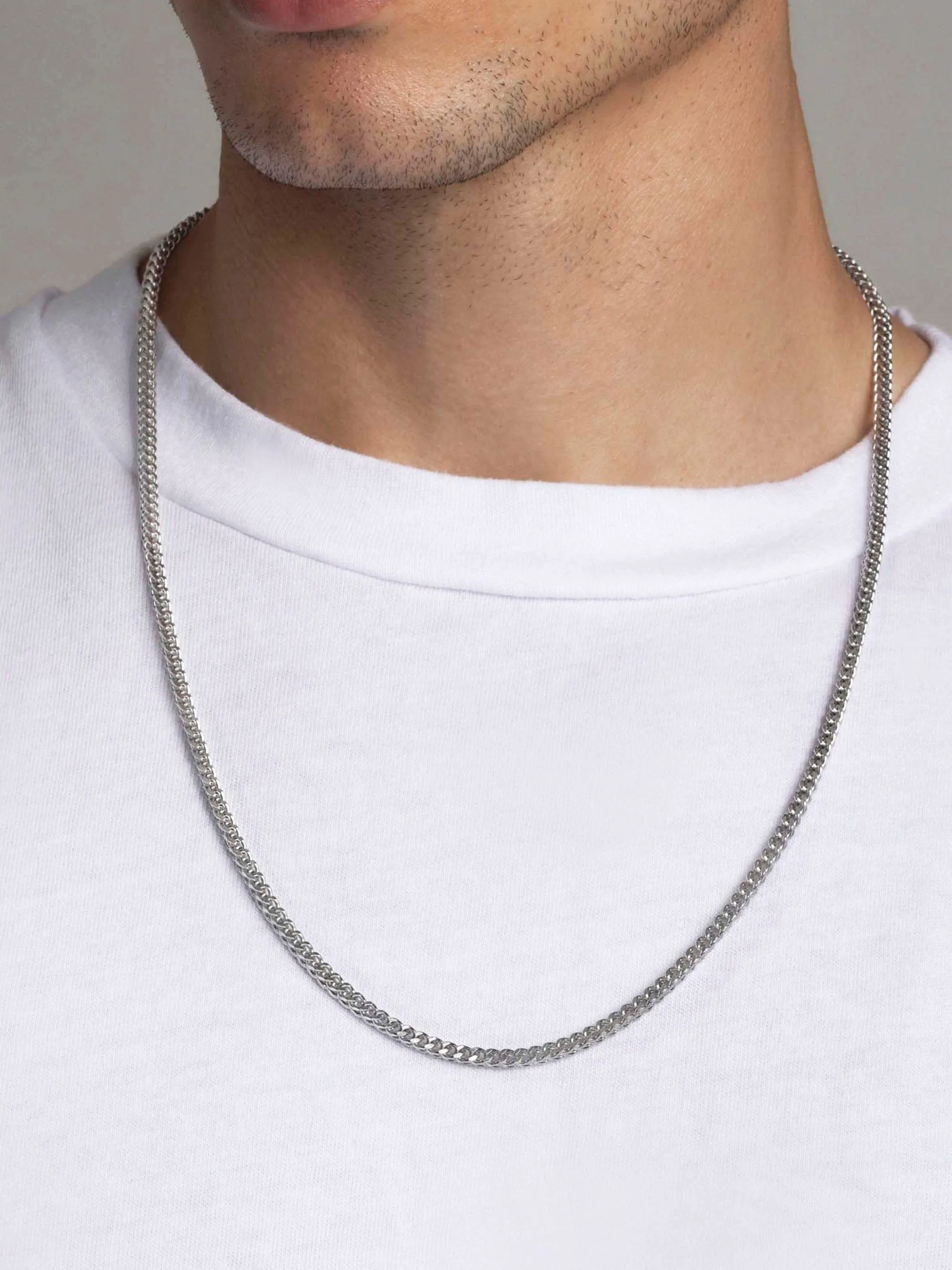 Men's Squared Silver Chain