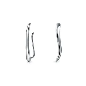 Minimalist Geometric Ear Cuff Cartilage Earrings 14K Gold Plated Sterling Silver