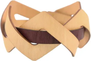 Modern Artisans Flexible Woven Wood Cuff Bracelet, Maple   Purpleheart, American Made