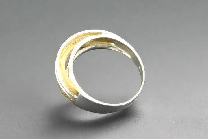 multi strand knot ring - gold over sterling silver
