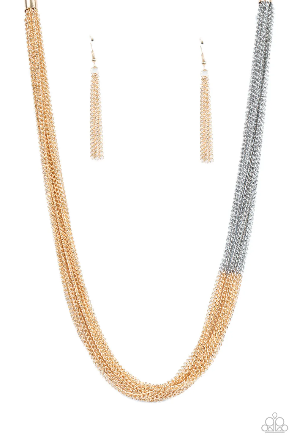 Necklace Metallic Merger - Gold N208