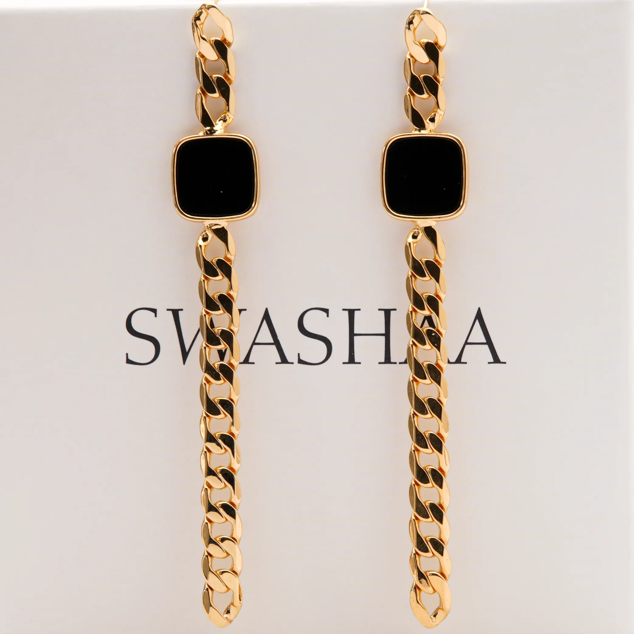 Nichole Chain 18K Gold Plated Earrings