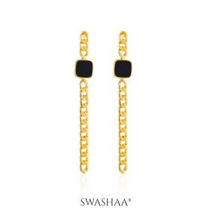Nichole Chain 18K Gold Plated Earrings