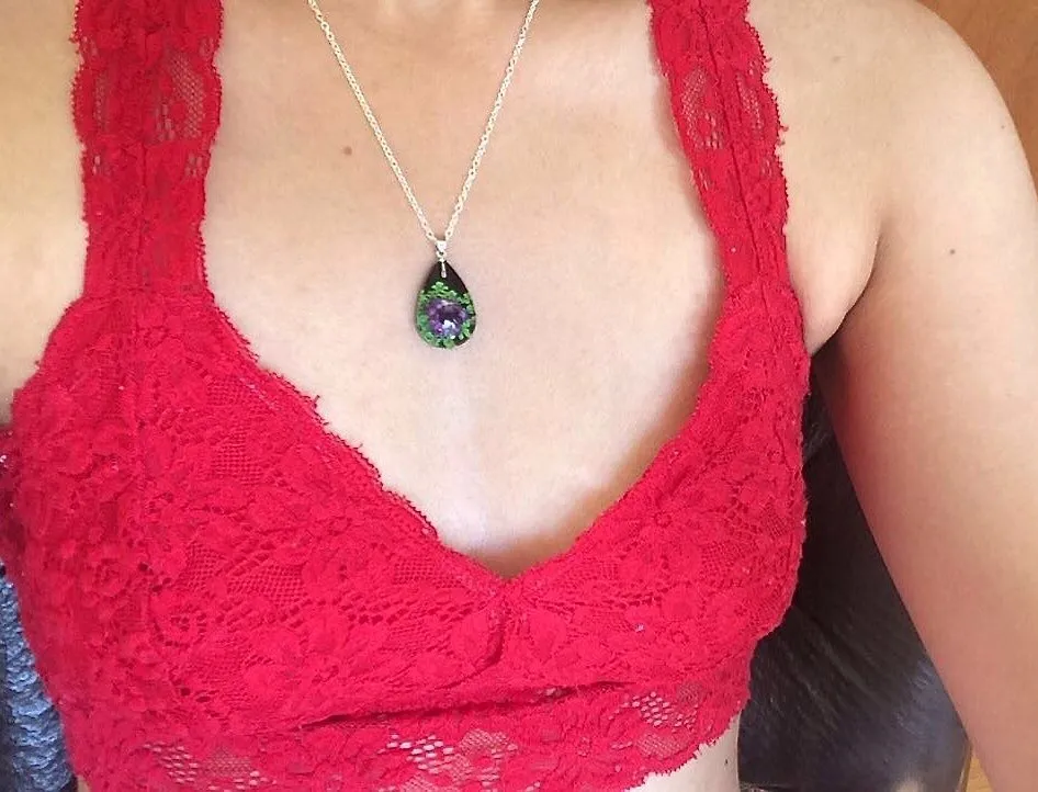 (On Sale!) Vivid Violets Real Flower Necklaces
