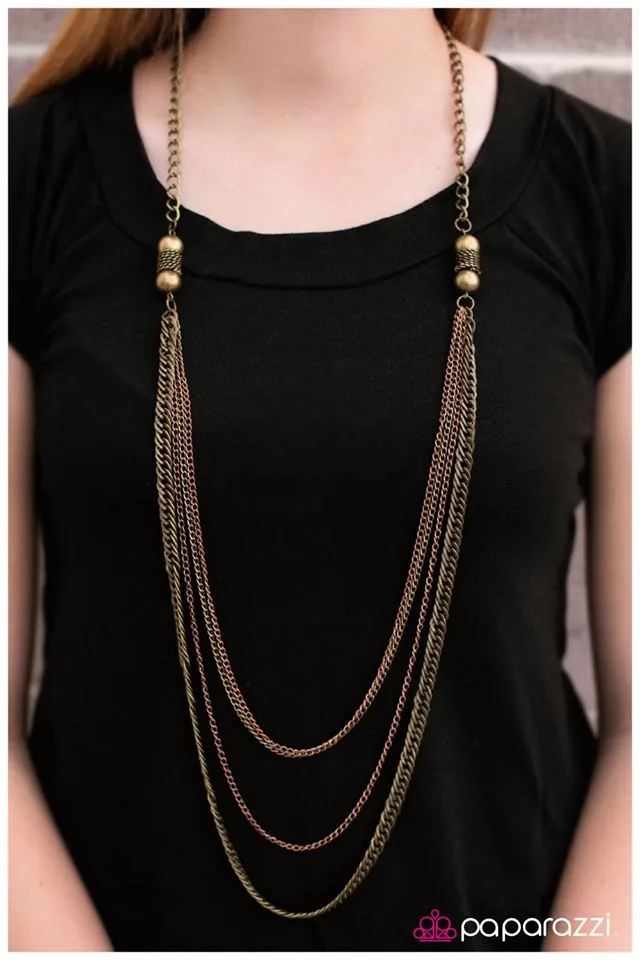Open Door Jewelry - After Hours - Brass Necklace - Paparazzi Accessories