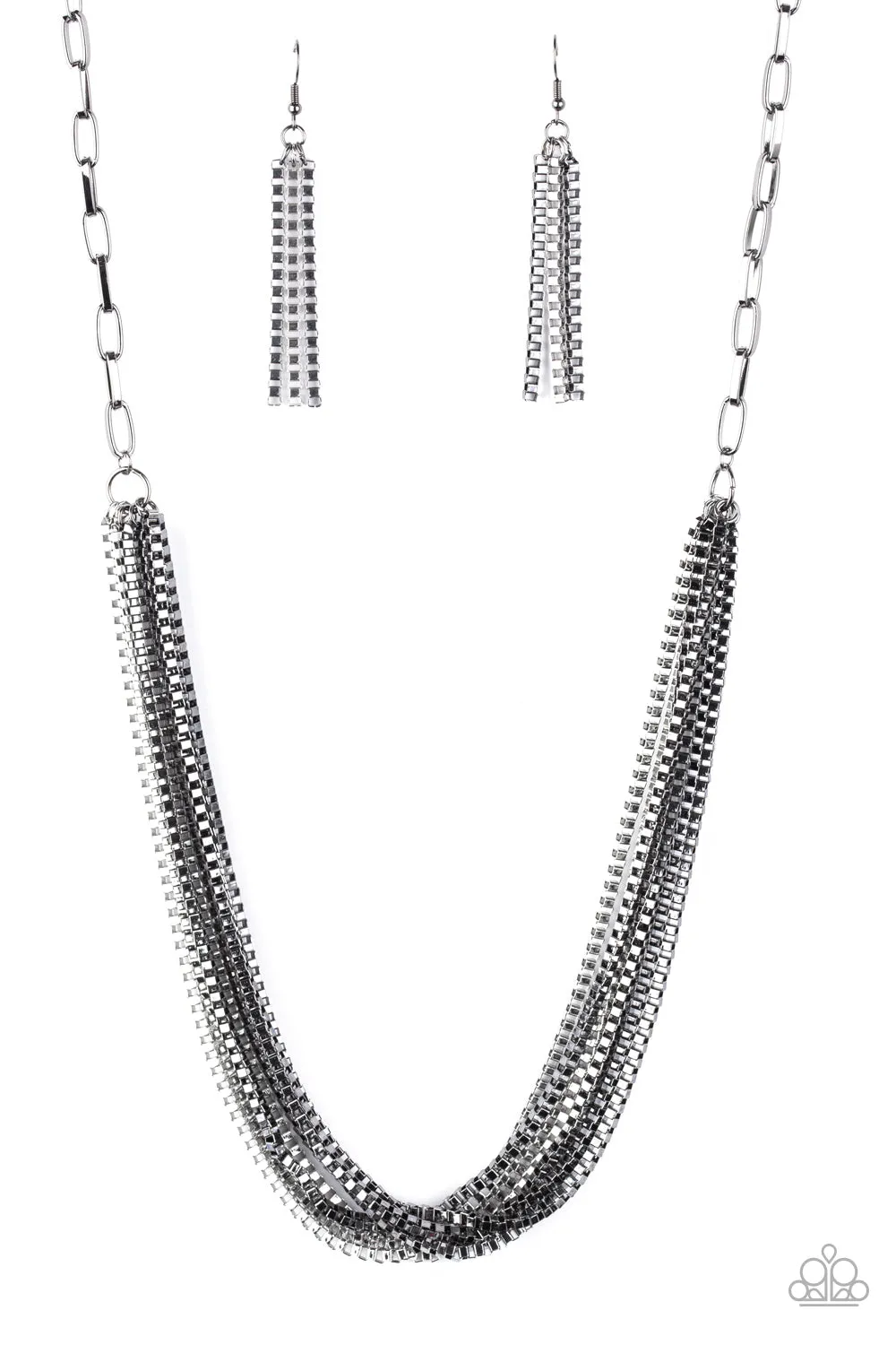 Open Door Jewelry - Beat Box Queen - Black Necklace - Paparazzi Accessories
