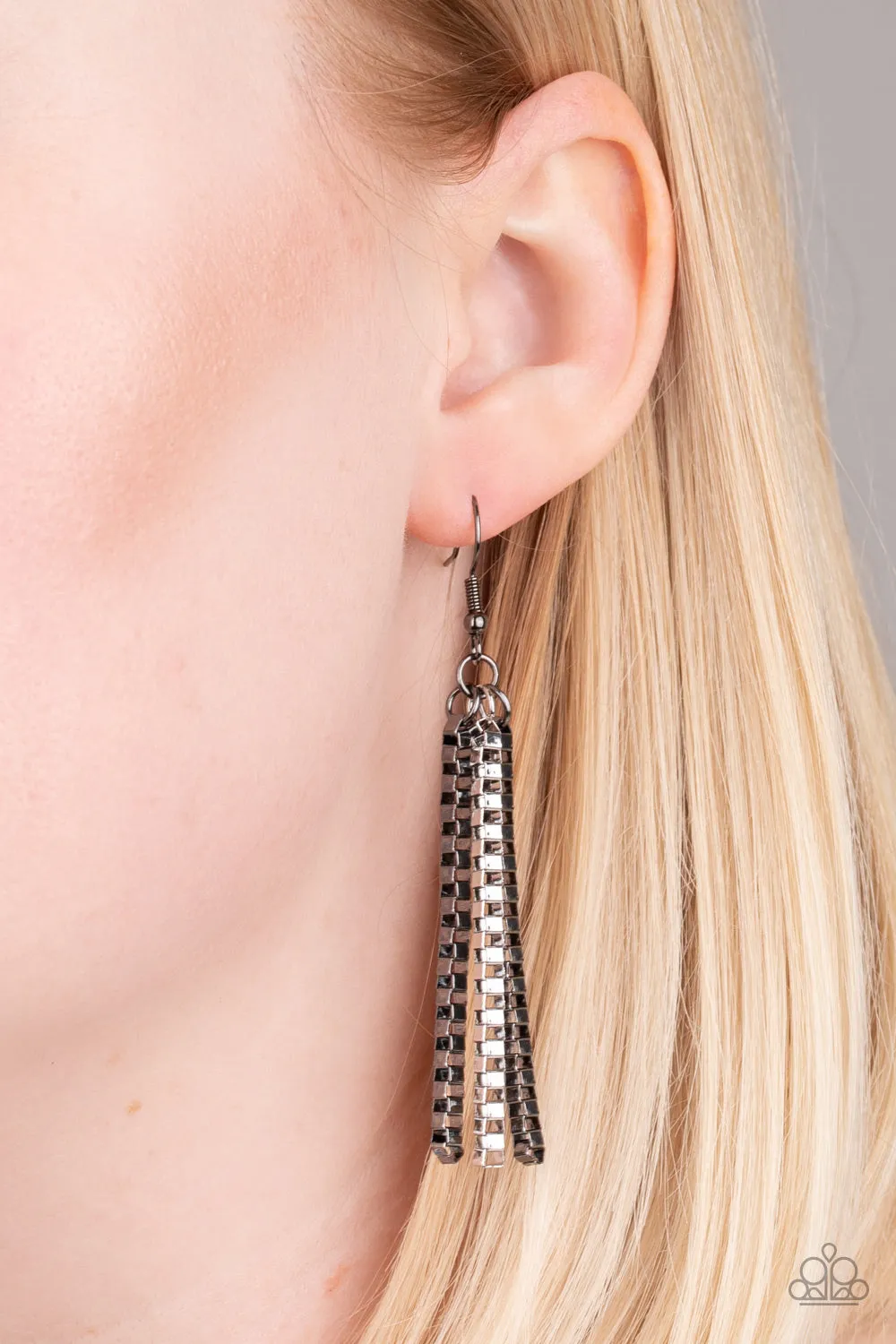 Open Door Jewelry - Beat Box Queen - Black Necklace - Paparazzi Accessories