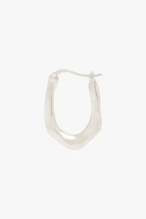 Organic oval hoop silver (15mm)