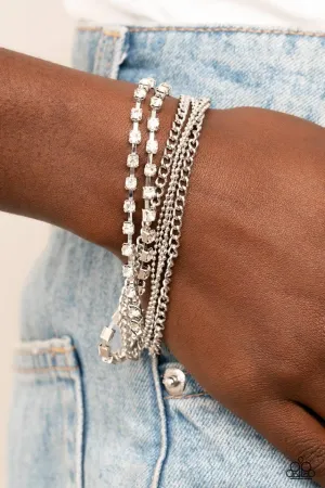 Paparazzi Bracelet ~ Secretly Sassy - White