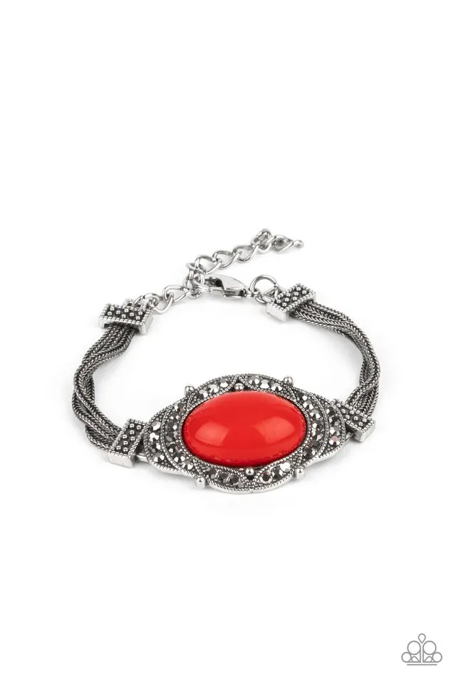Paparazzi Bracelet ~ Top-Notch Drama - Red