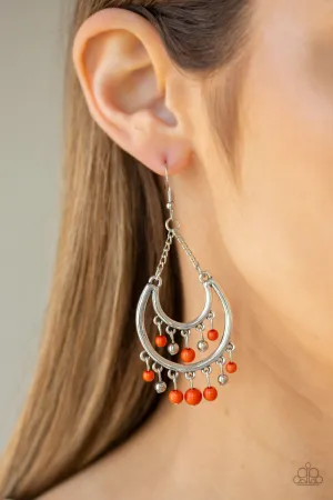 Paparazzi Free-Spirited Spirit Orange Earrings