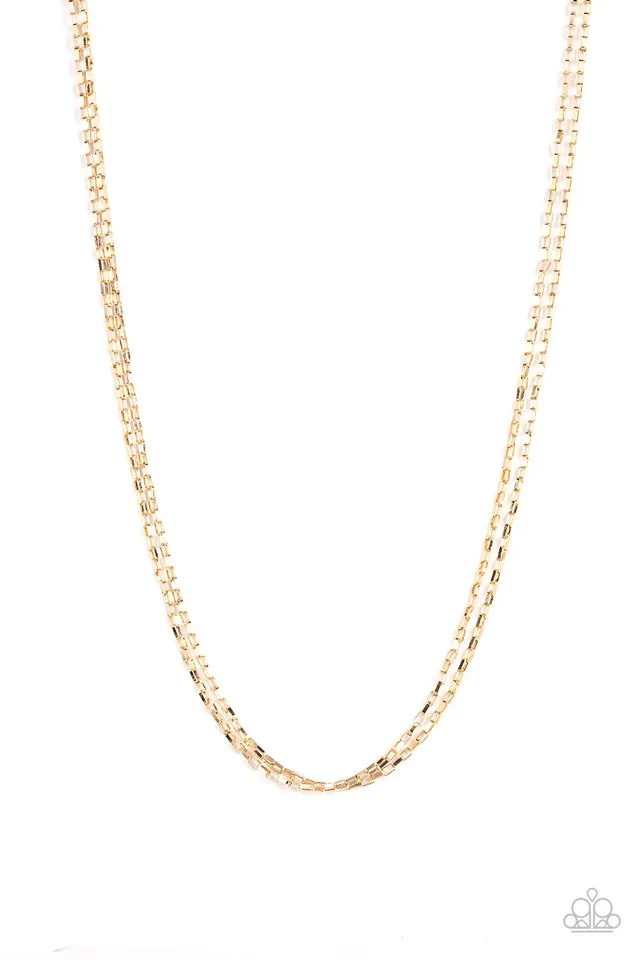 Paparazzi Necklace ~ Dead Heat - Gold