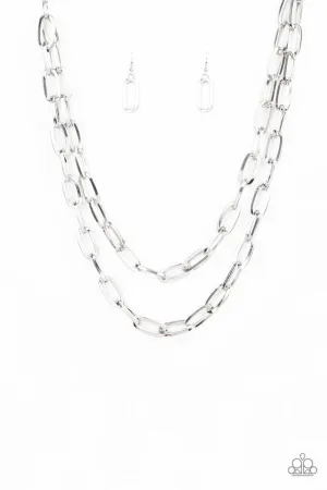Paparazzi Necklace ~ Make A CHAINge - Silver