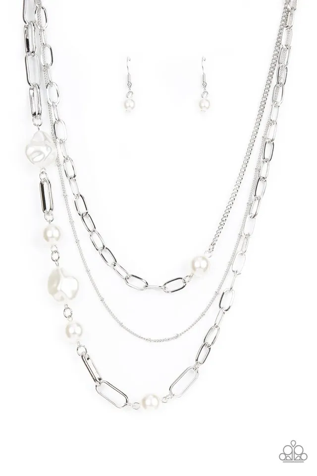 Paparazzi Necklace ~ Modern Innovation - White