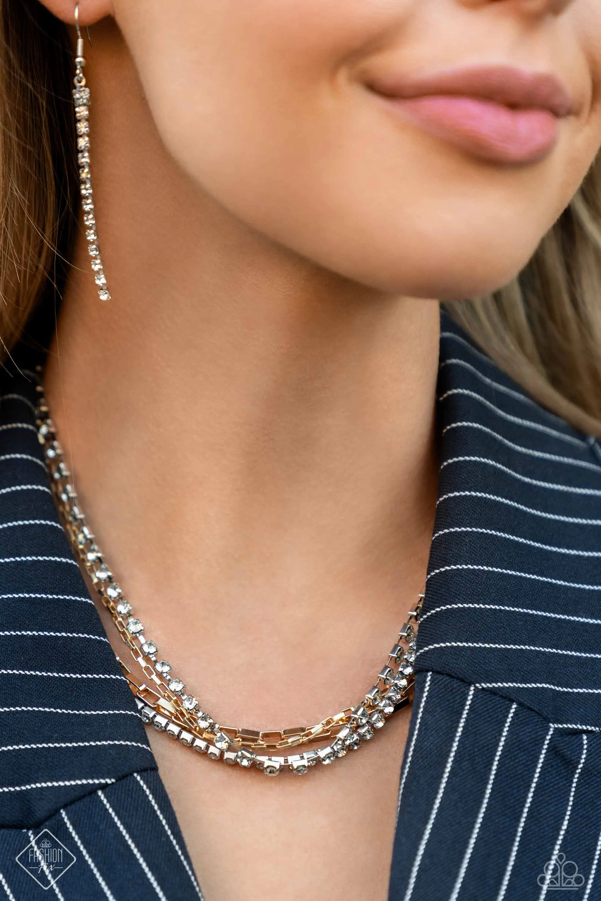 PAPARAZZI SQUARE Necessities - Multi GOLD NECKLACE
