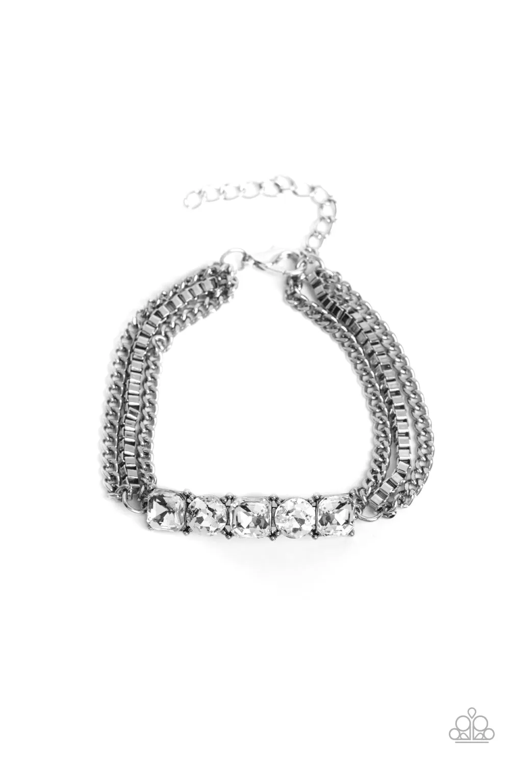 PAPARAZZI Tyrant Treasure - White Bracelet