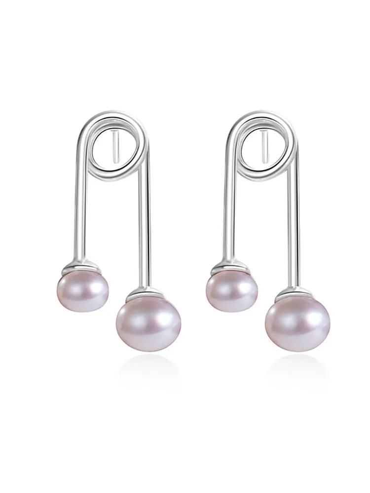 Paperclip Pearl Earrings