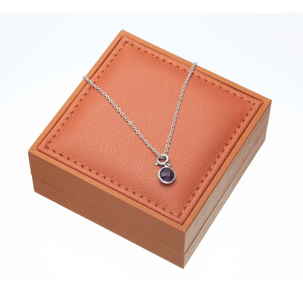 Pasha, April, Diamond Birthstone Charm Pendant, Necklace