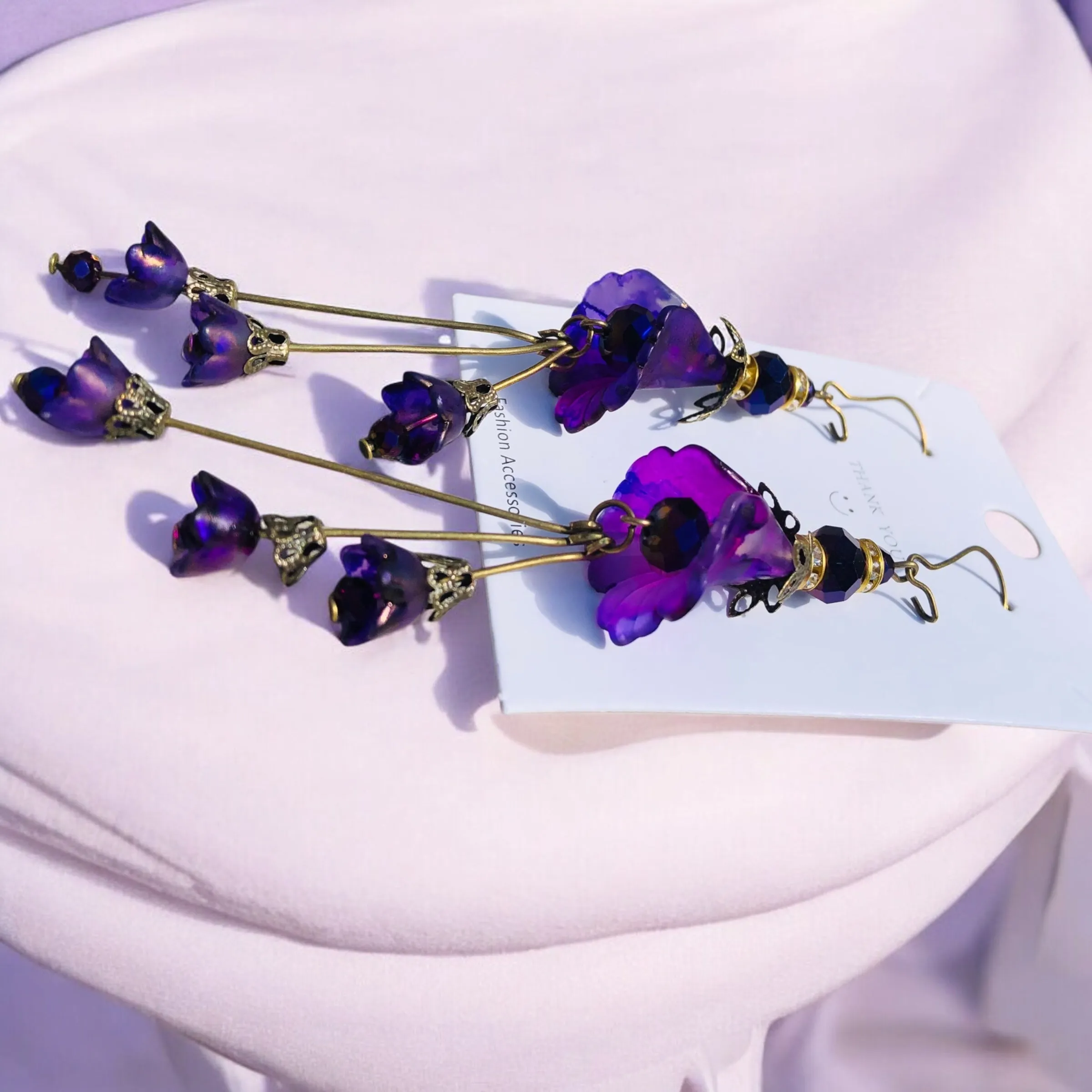 Purple Plum Bohemian Bloom Earrings