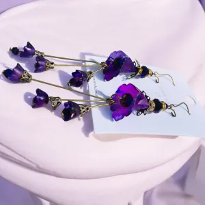 Purple Plum Bohemian Bloom Earrings