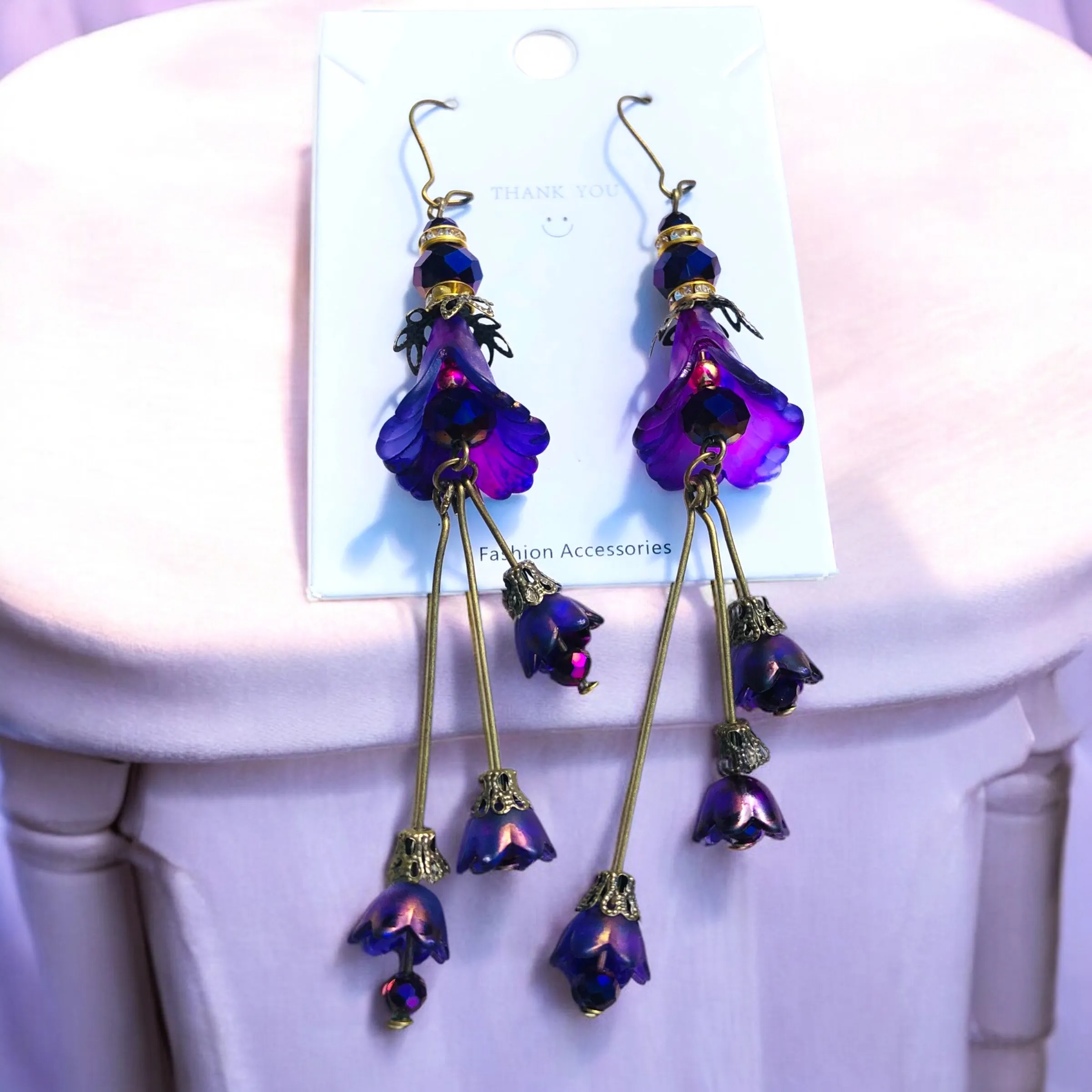 Purple Plum Bohemian Bloom Earrings
