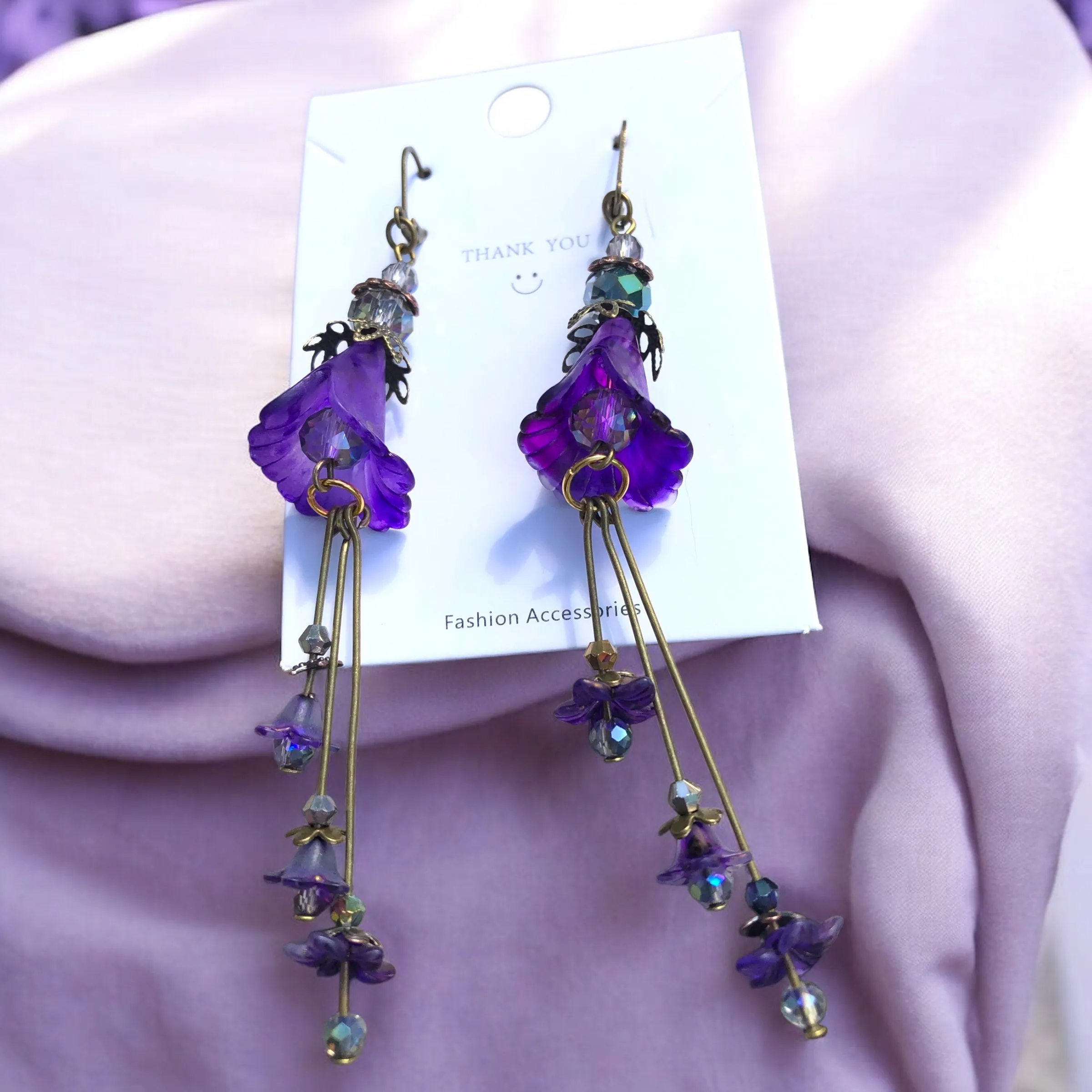 Purple Plum Bohemian Bloom Earrings