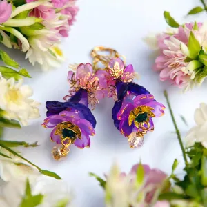 Purple Sun Bohemian Bloom Earrings