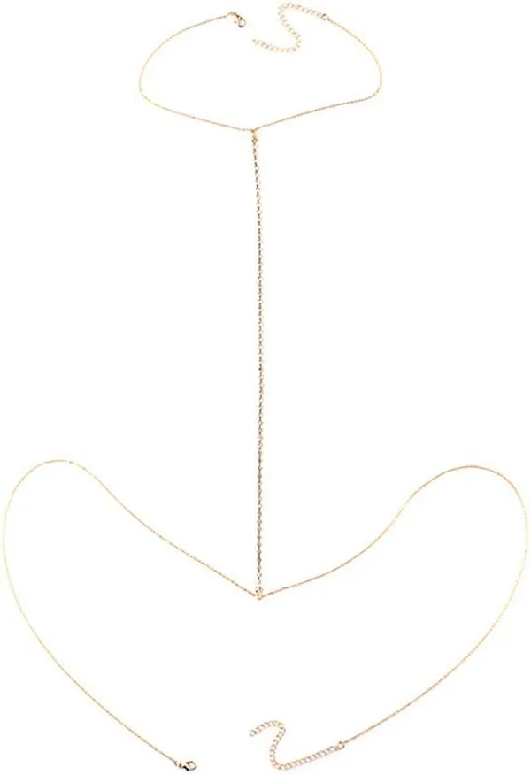Rhinestone Body Chains Sexy Belly Chain Beach Body Jewelry for Women