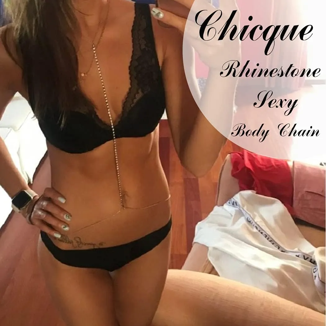 Rhinestone Body Chains Sexy Belly Chain Beach Body Jewelry for Women