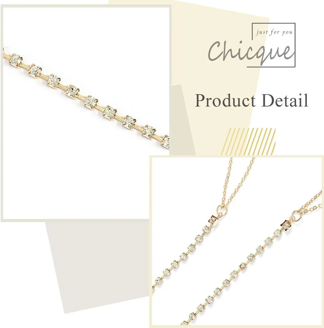 Rhinestone Body Chains Sexy Belly Chain Beach Body Jewelry for Women