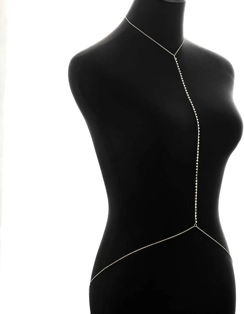 Rhinestone Body Chains Sexy Belly Chain Beach Body Jewelry for Women