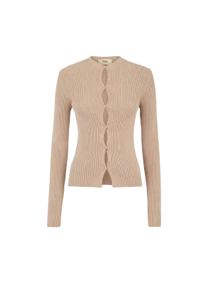 Ribbed Knit Fitted Sweater